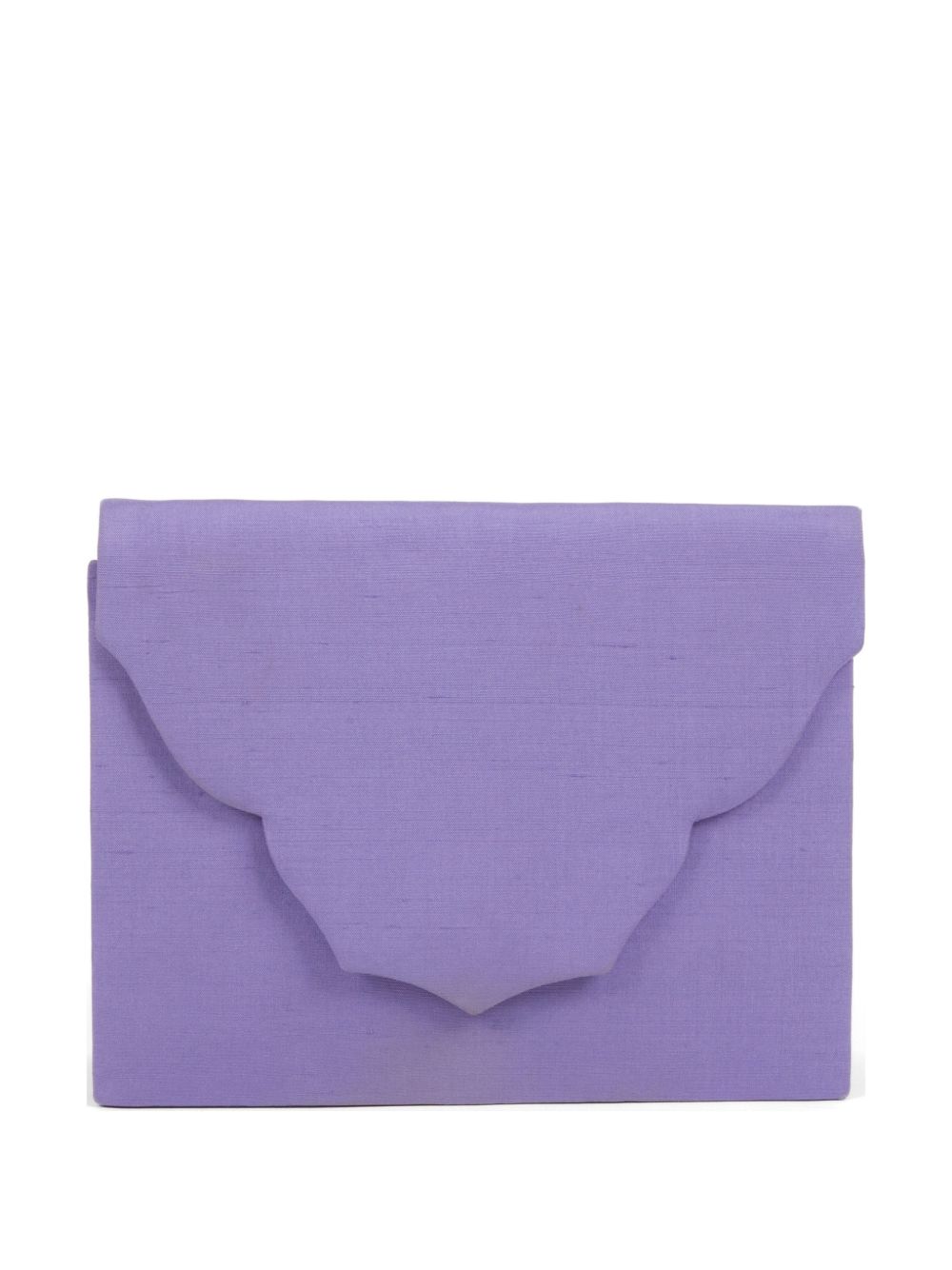 1980s scalloped silk clutch bag