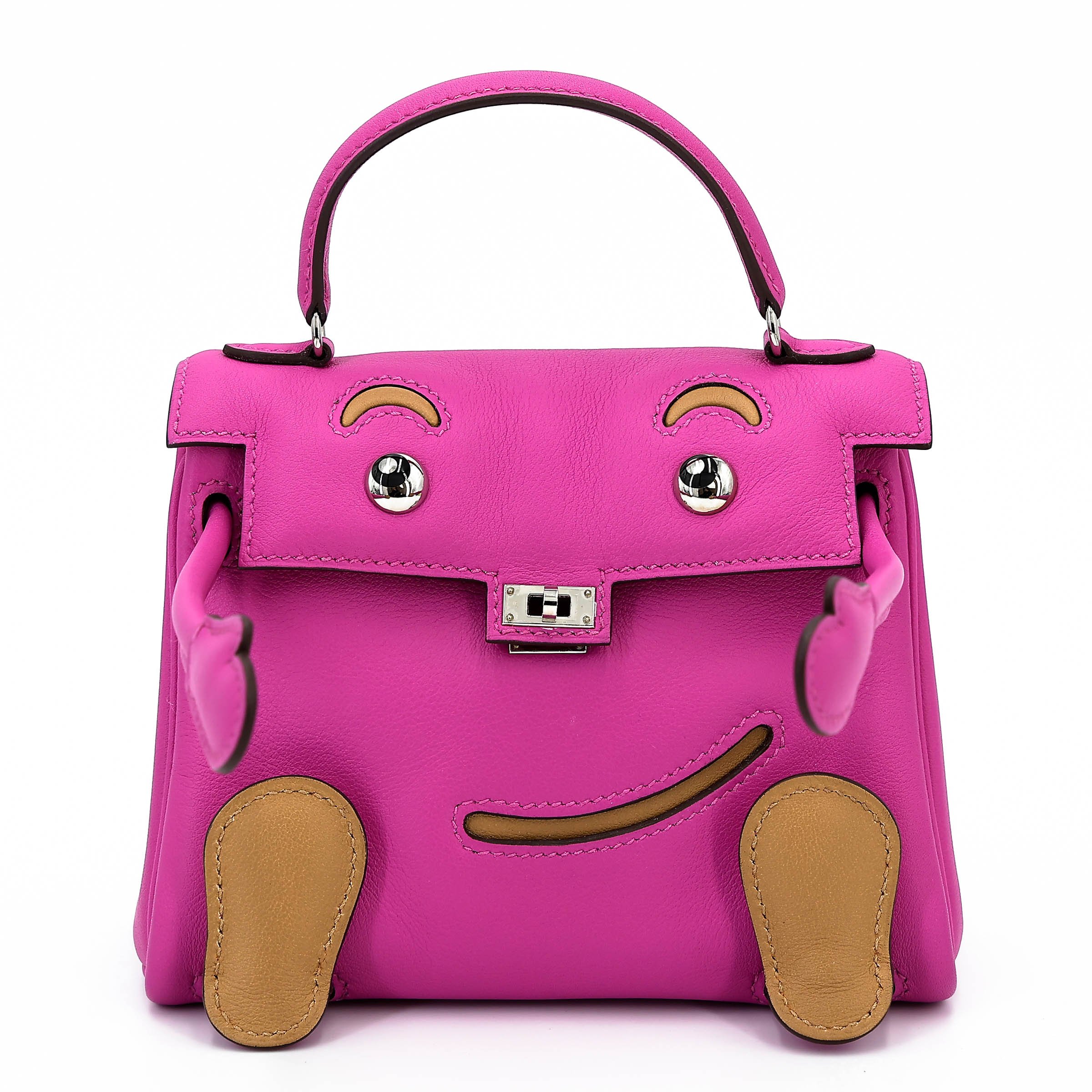 Unused ( Rank NS ) HERMÈS Limited Edition Kelly Doll Magnolia (9I) Biscuit (4B) Swift Palladium hardware D (2019)