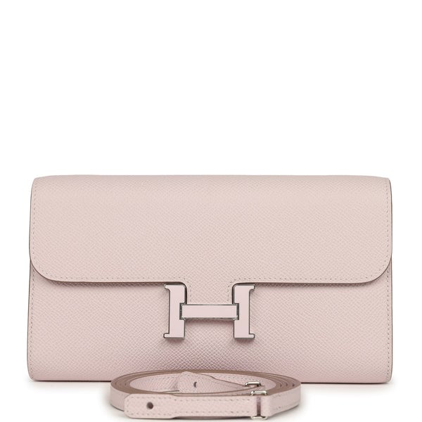 Hermes Hermes Constance Wallet To Go Mauve Pale Epsom Lacquered Palladium Hardware