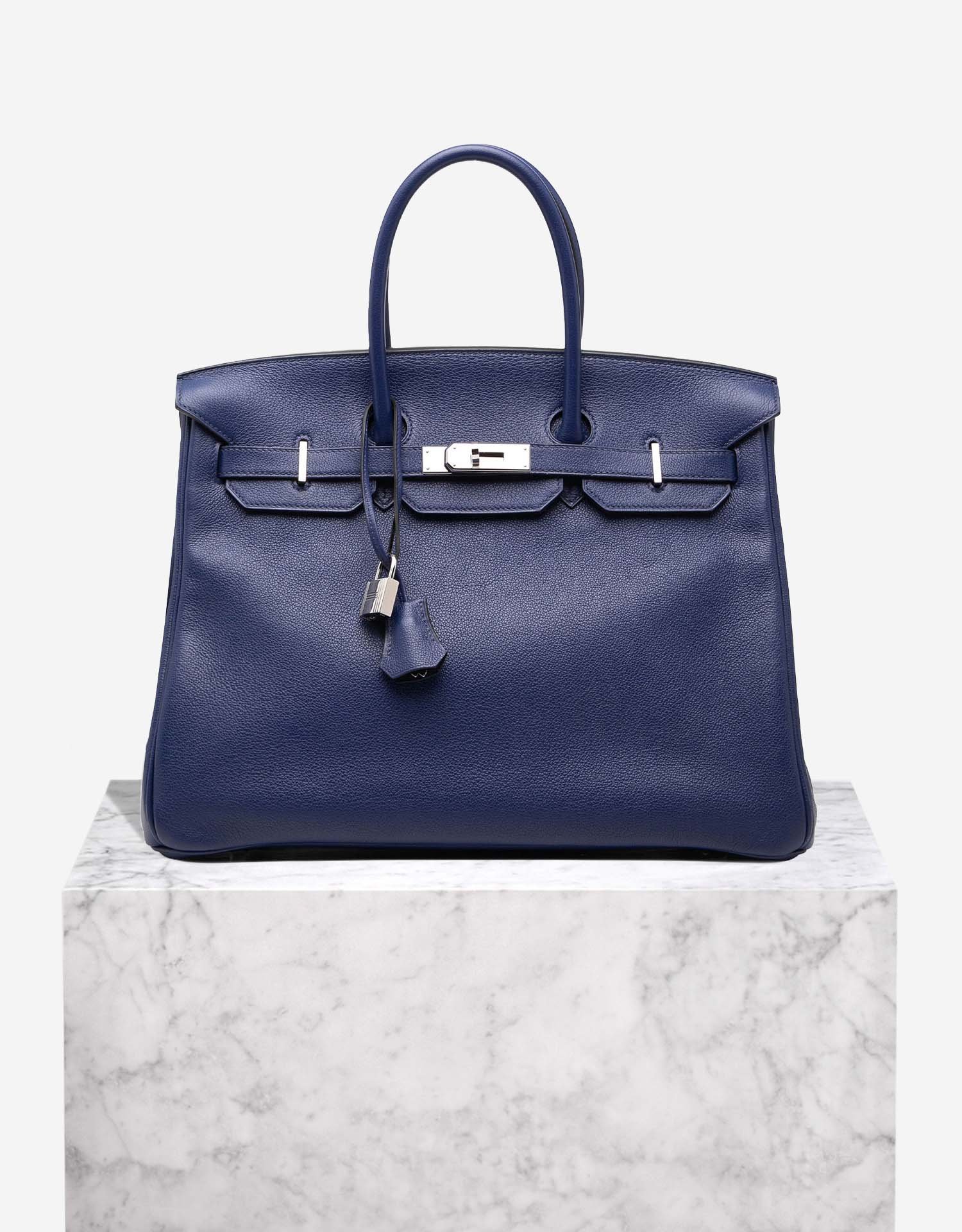 
		Birkin 35 Sea, Surf and Fun Taurillion Novillo / Toile Bleu Saphir    