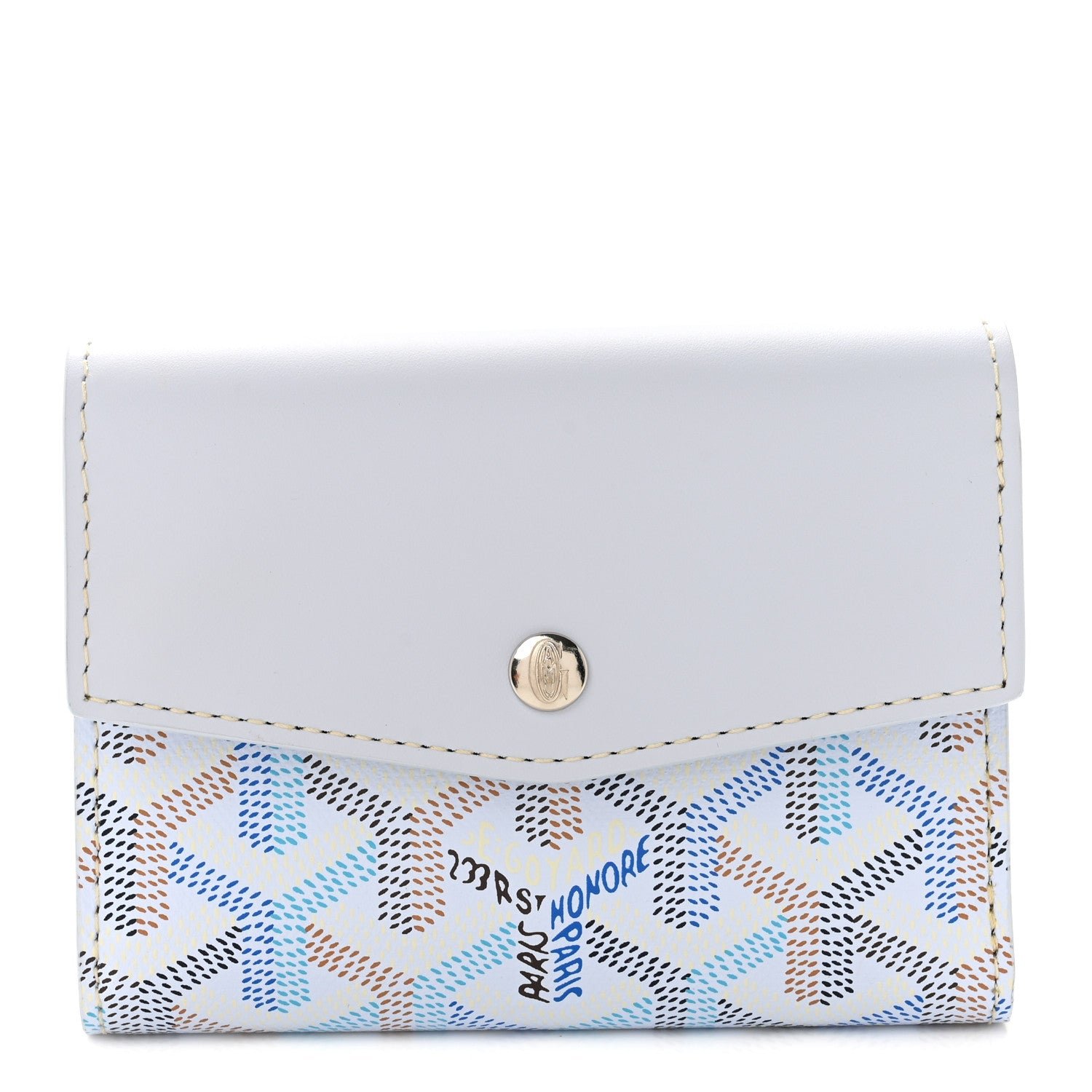 Goyard Goyard Goyardine Saint-Gabriel Compact Wallet Polar Blue