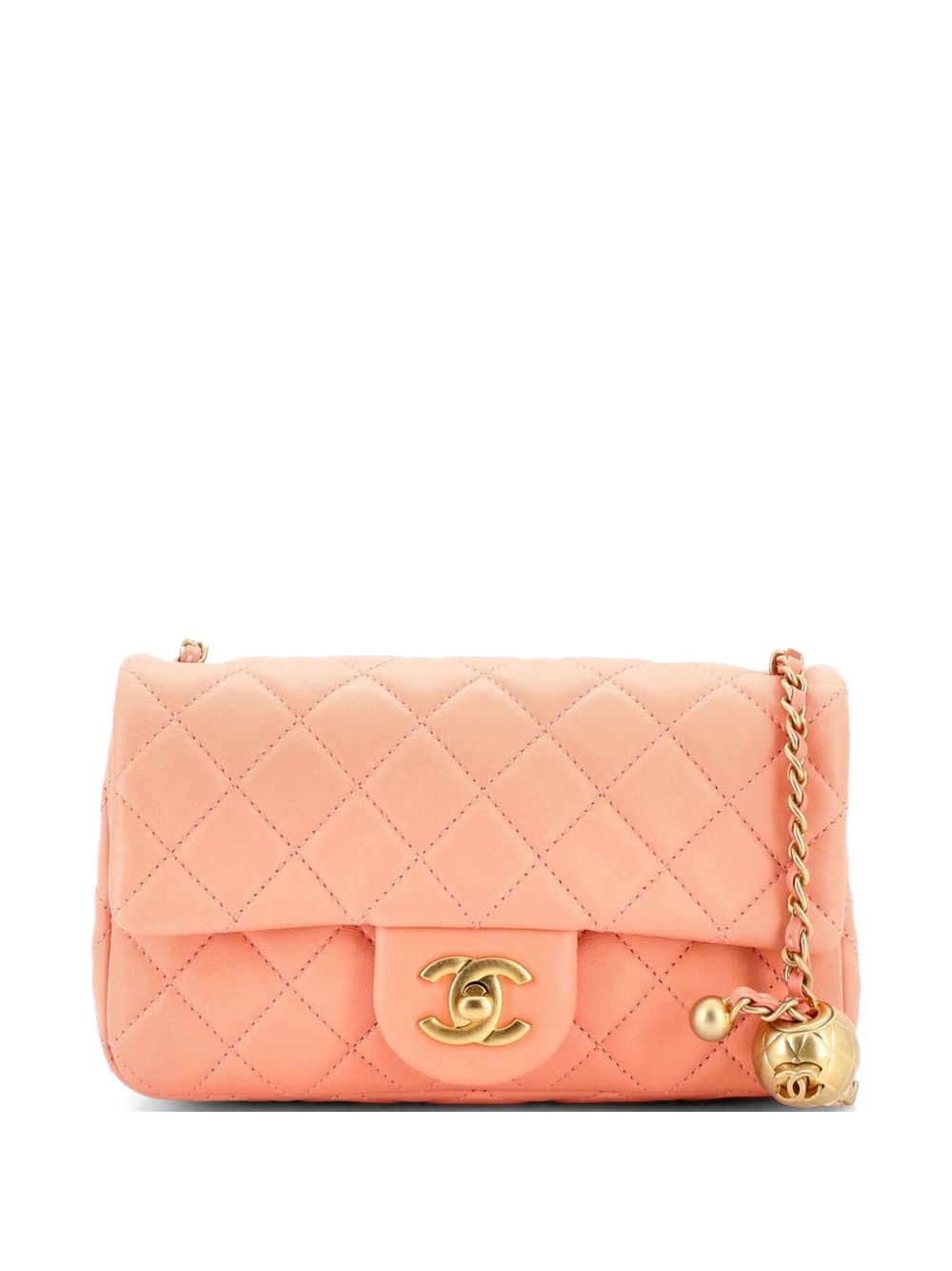 Pearl Crush Flap Bag Quilted Lambskin Mini crossbody bag