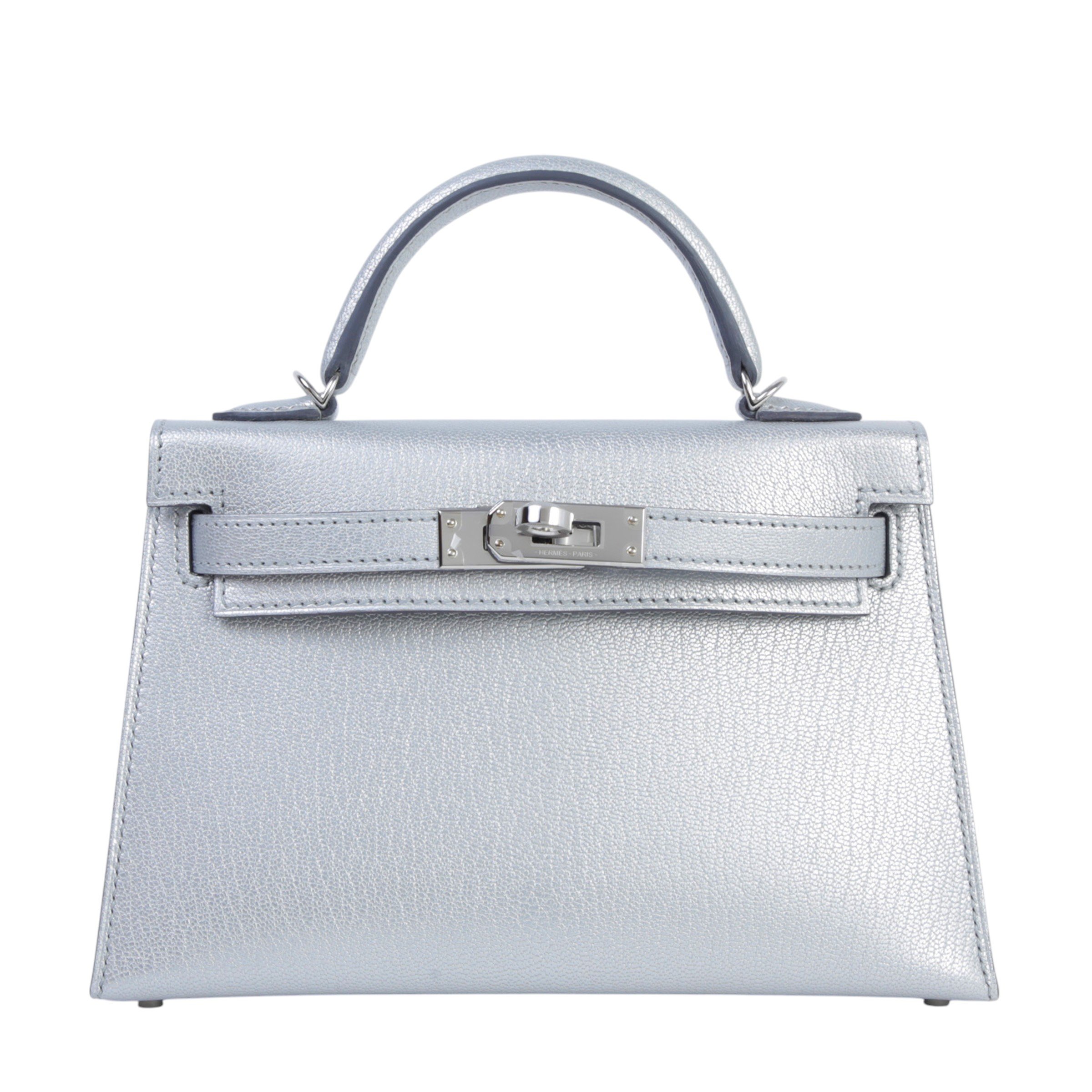 Hermes Brand New ( Rank N ) HERMÈS Mini Kelly II Argent (05) Chamkila Palladium hardware K (2025)