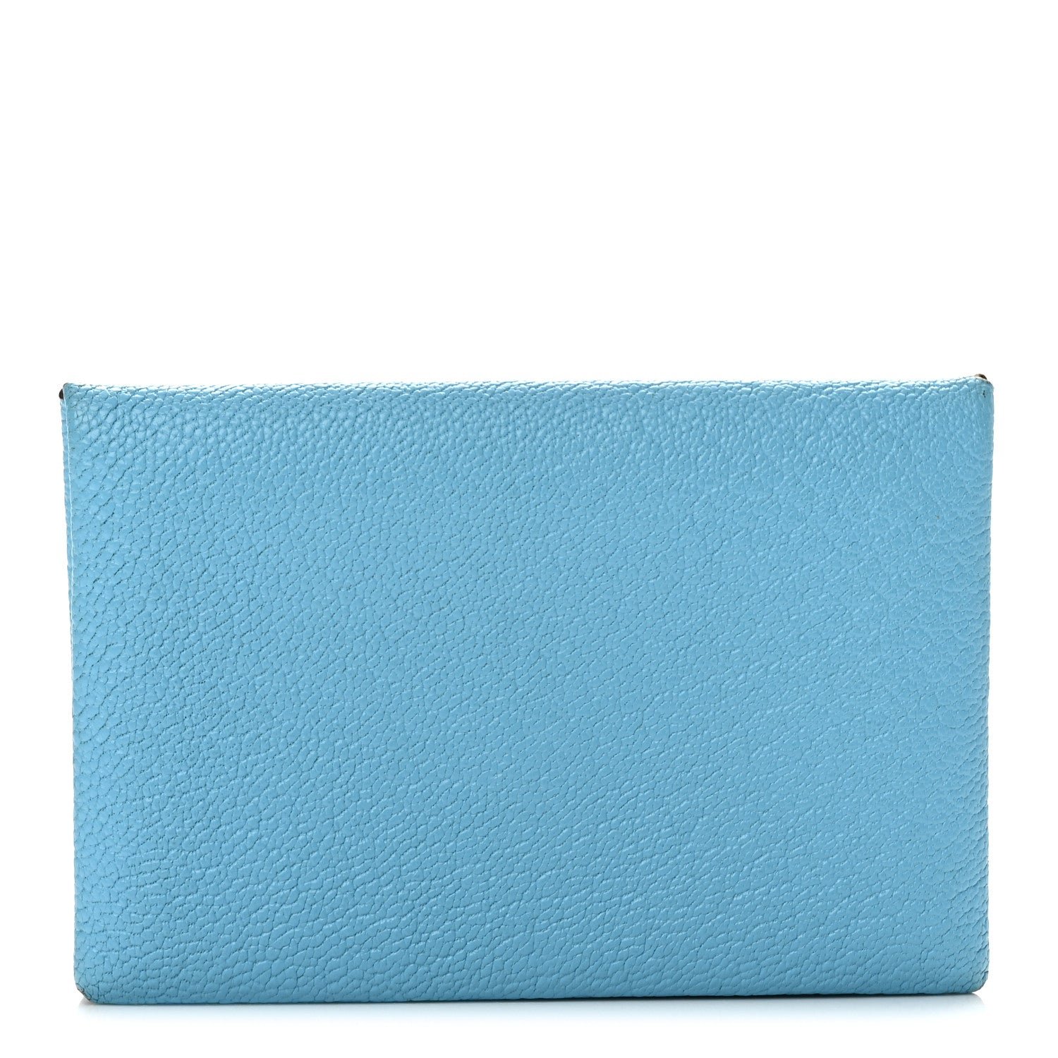Hermes Chevre Mysore Verso Calvi Card Case Celeste Kraft