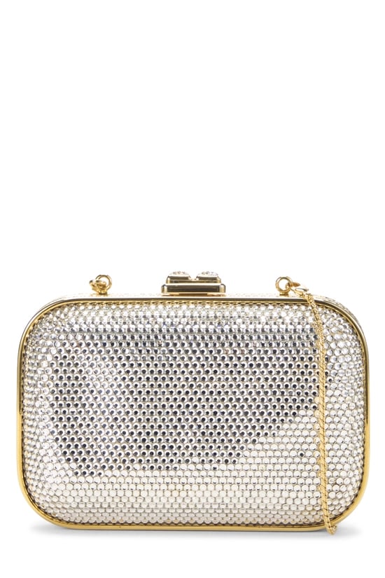 Judith Leiber Silver Crystal Minaudière