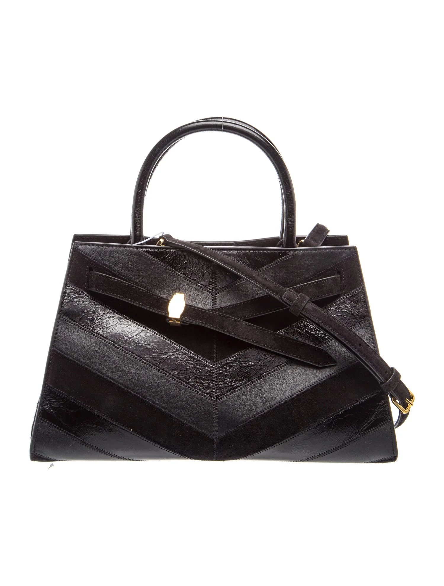 Suede Top Handle Bag