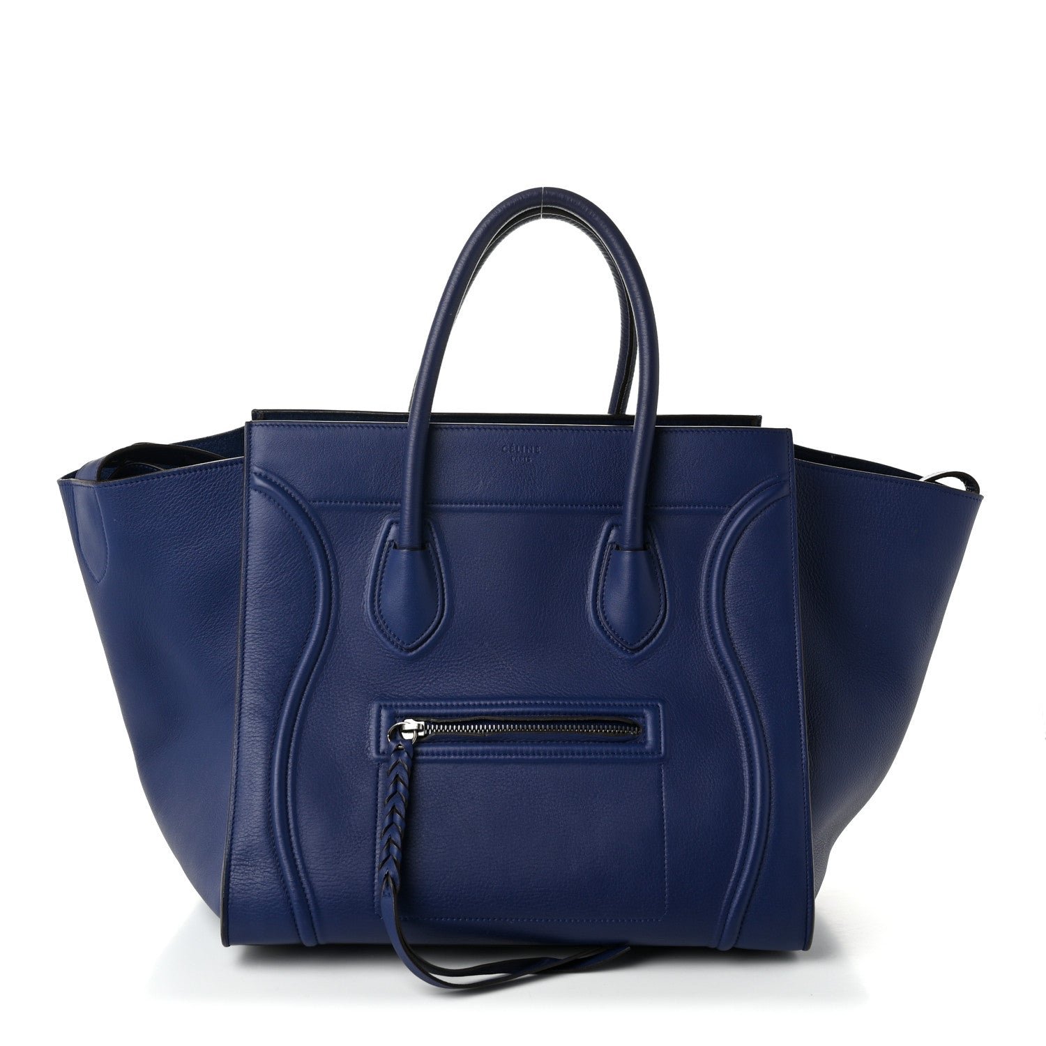 Celine Grained Calfskin Medium Phantom Luggage Indigo