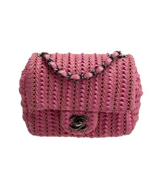 Chanel 2016 Paris Seoul Mini Square Crochet Flap Bag