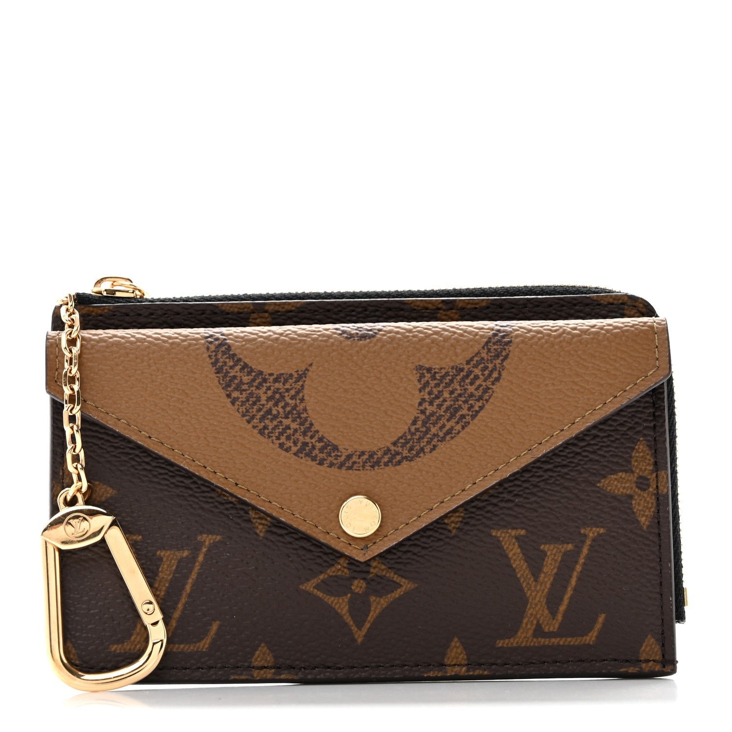 Louis Vuitton Reverse Monogram Recto Verso Card Holder Brown