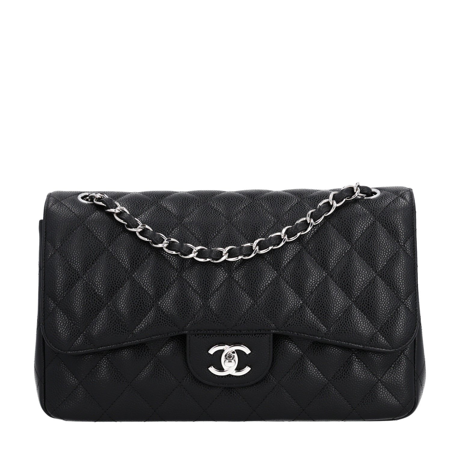 Chanel Caviar Quilted Jumbo Double Flap Black