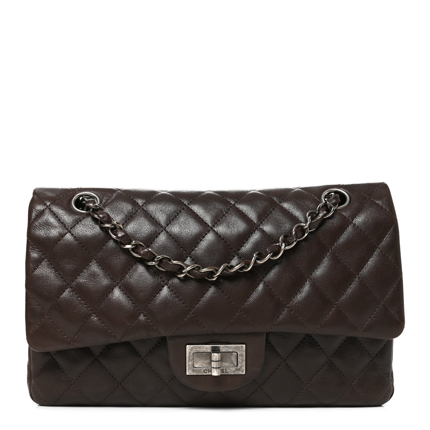 Chanel Lambskin Quilted Medium Hybrid Reissue Brown