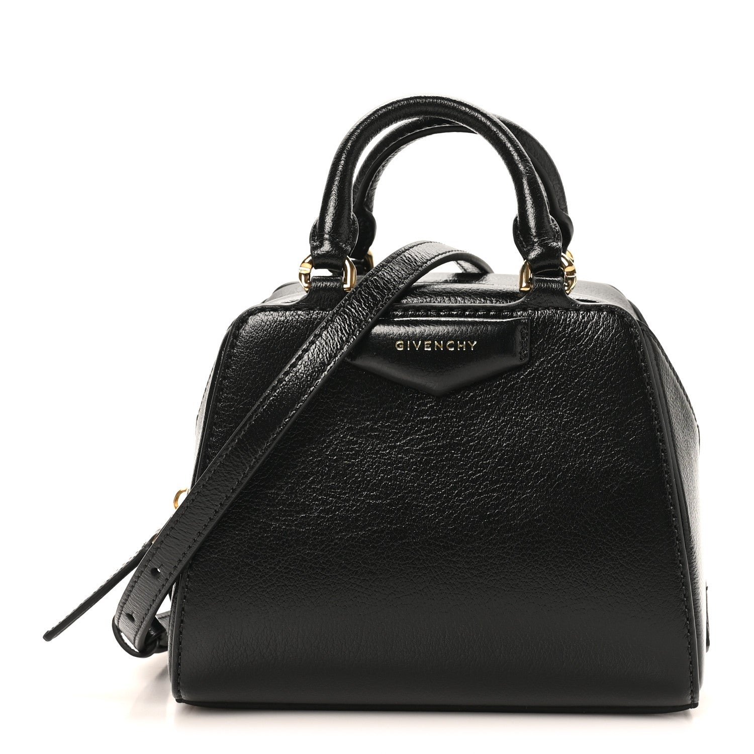 Givenchy Tumbled Buffalo Nano Antigona Cube Bag Black