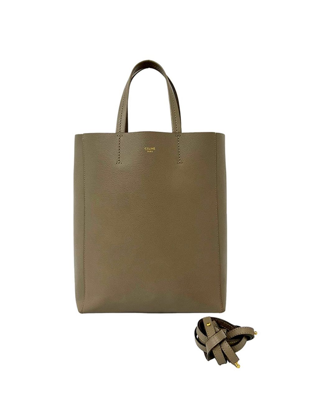 2020 Small Grained Calfskin Vertical Cabas satchel