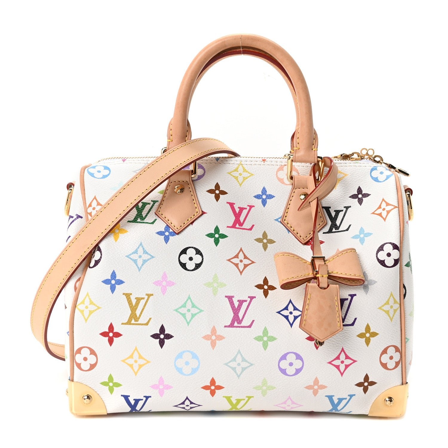 Louis Vuitton LV X TM Monogram Multicolor Speedy Bandouliere 25 White