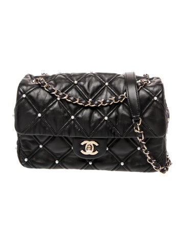 Medium Pearl Studs Flap Bag