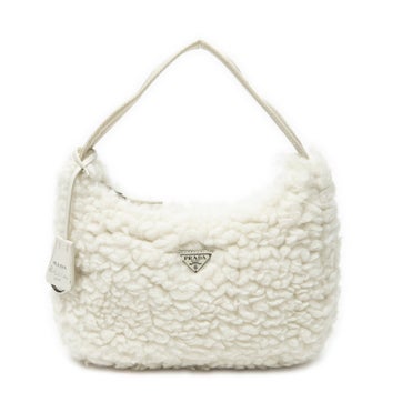 Canvas Mini Shearling Zip Hobo