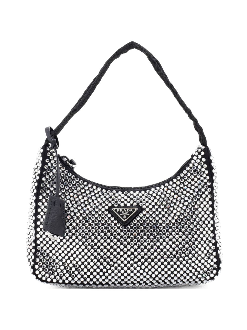 Re-Edition 2000 Crystal Embellished Satin Mini hobo bag