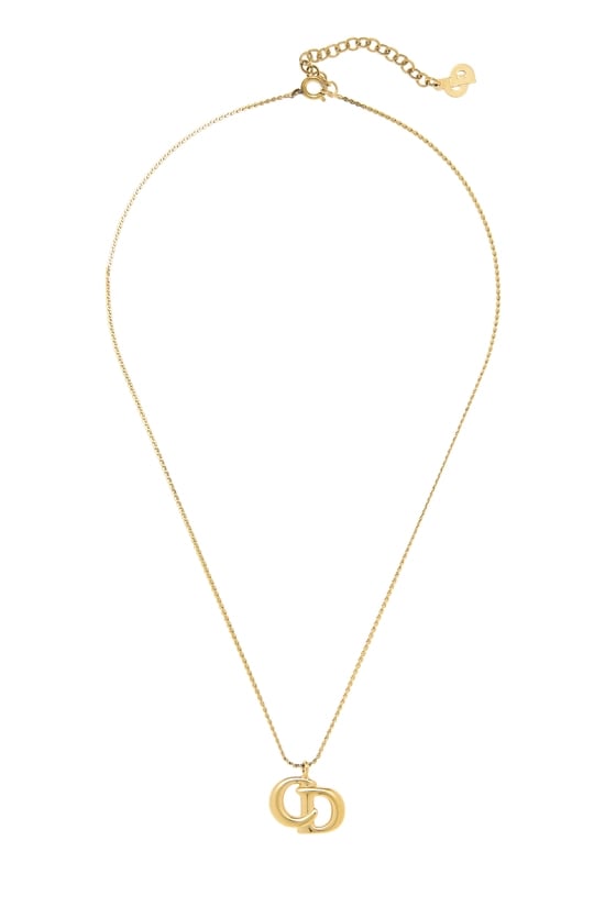 Gold 'CD' Necklace Small