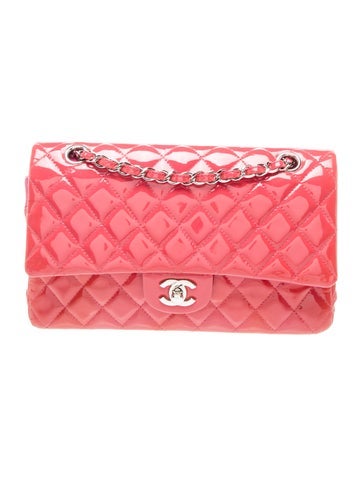 Classic Patent Medium Double Flap Bag