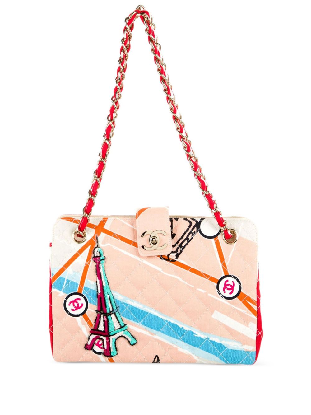 2006 Map of Paris-print CC turn-lock shoulder bag