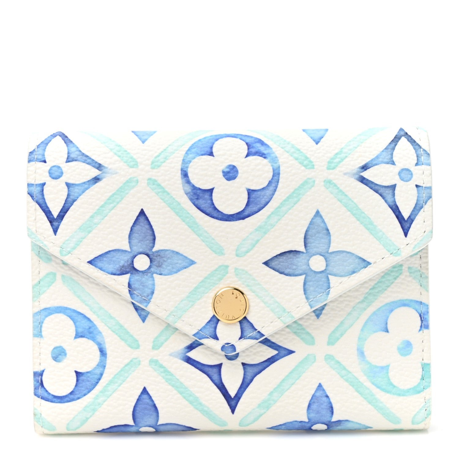 Louis Vuitton Monogram Tiles By The Pool Victorine Wallet Blue Blue