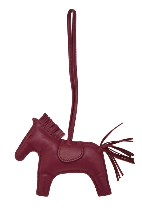 Rubis Lambskin Rodeo Bag Charm MM
