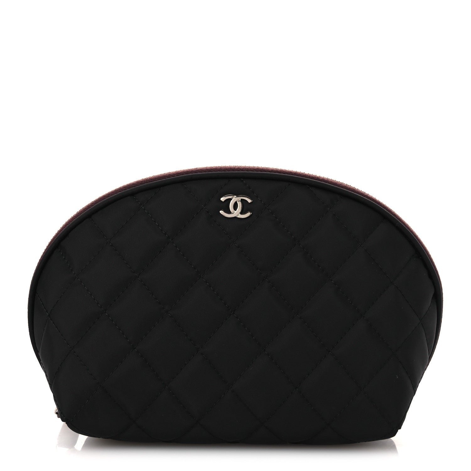 Chanel Nylon Quilted Small Cosmetic Case Black