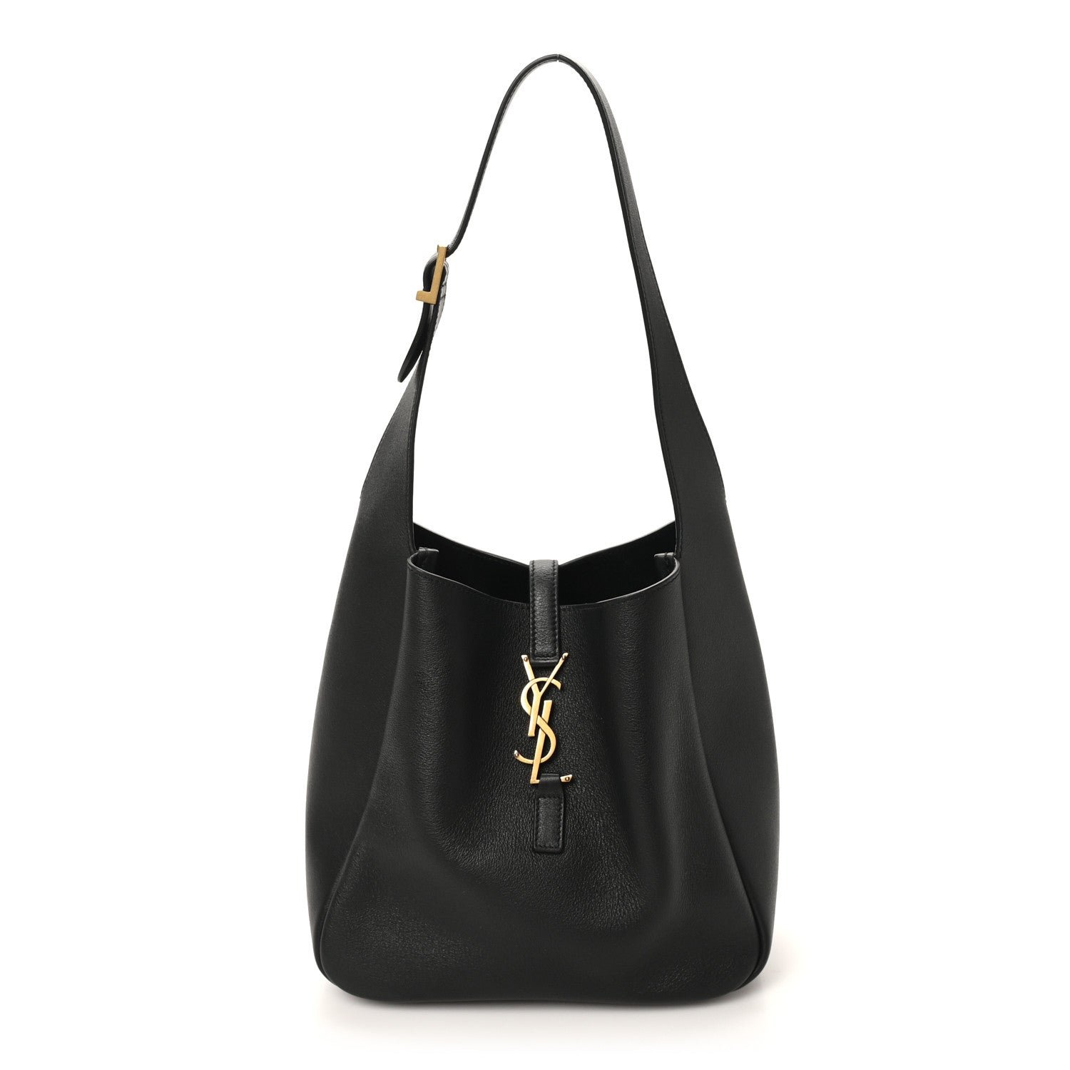 Saint Laurent Saint Laurent Smooth Calfskin Small Le 5 A 7 Soft Hobo Black