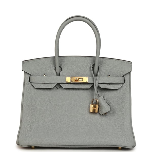 Hermes Birkin 30 Bleu Glacier Togo Gold Hardware