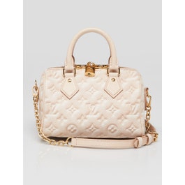 Louis Vuitton Beige Clair Summer Stardust Monogram Empreinte Leather Speedy Bandouliere 20 Bag