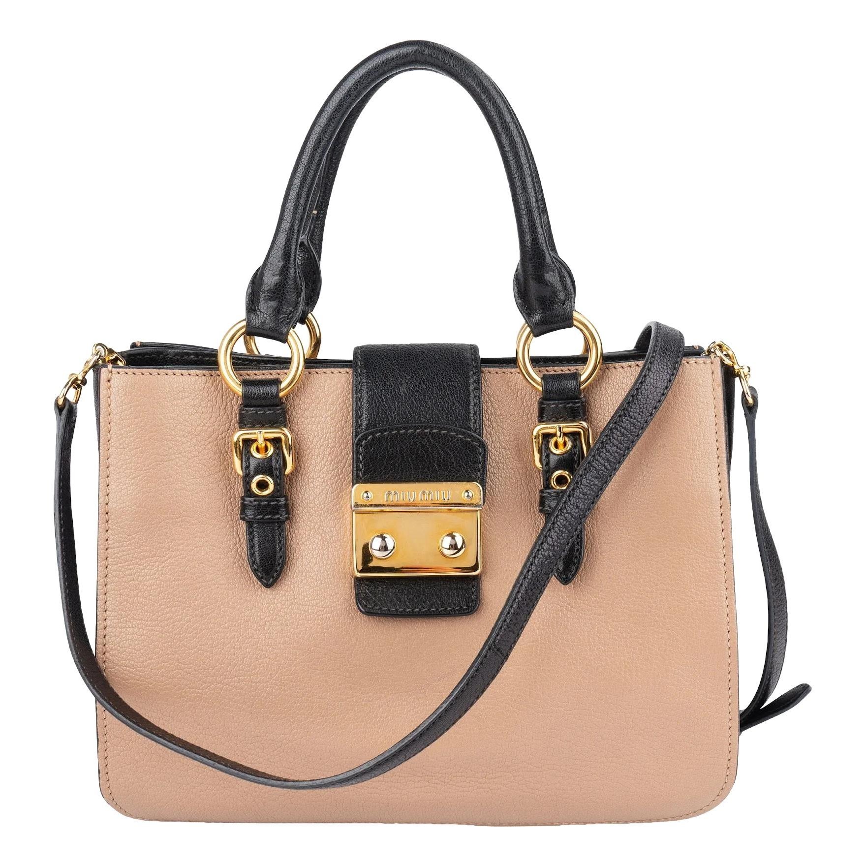 Madras leather handbag