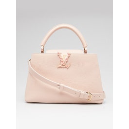 Louis Vuitton Louis Vuitton Blush Taurillon Leather Capucines Blooms MM Bag