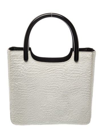 Enameled Metal Triangle Bucket Bag Vintage
