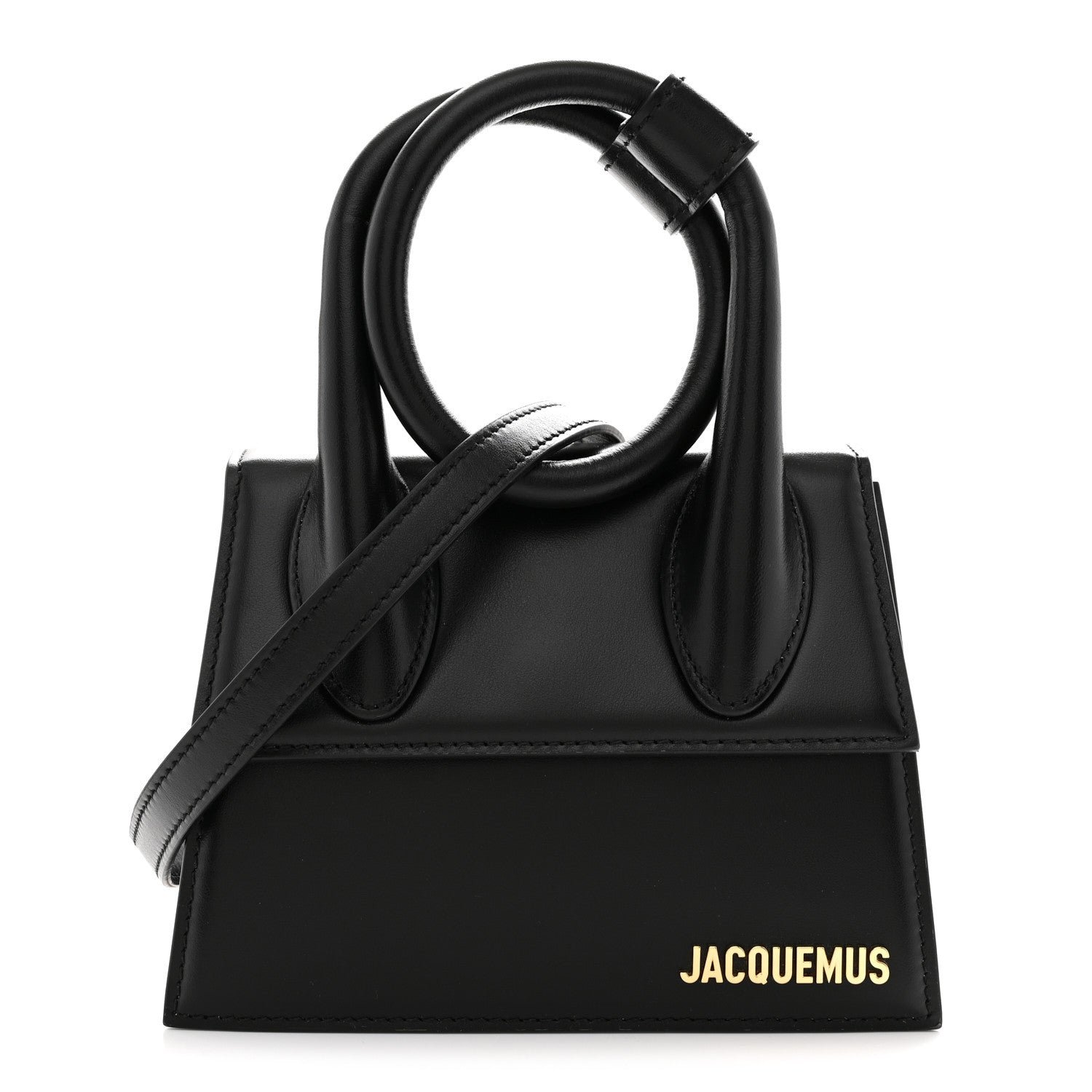 Jacquemus Smooth Calfskin Le Chiquito Noeud Black
