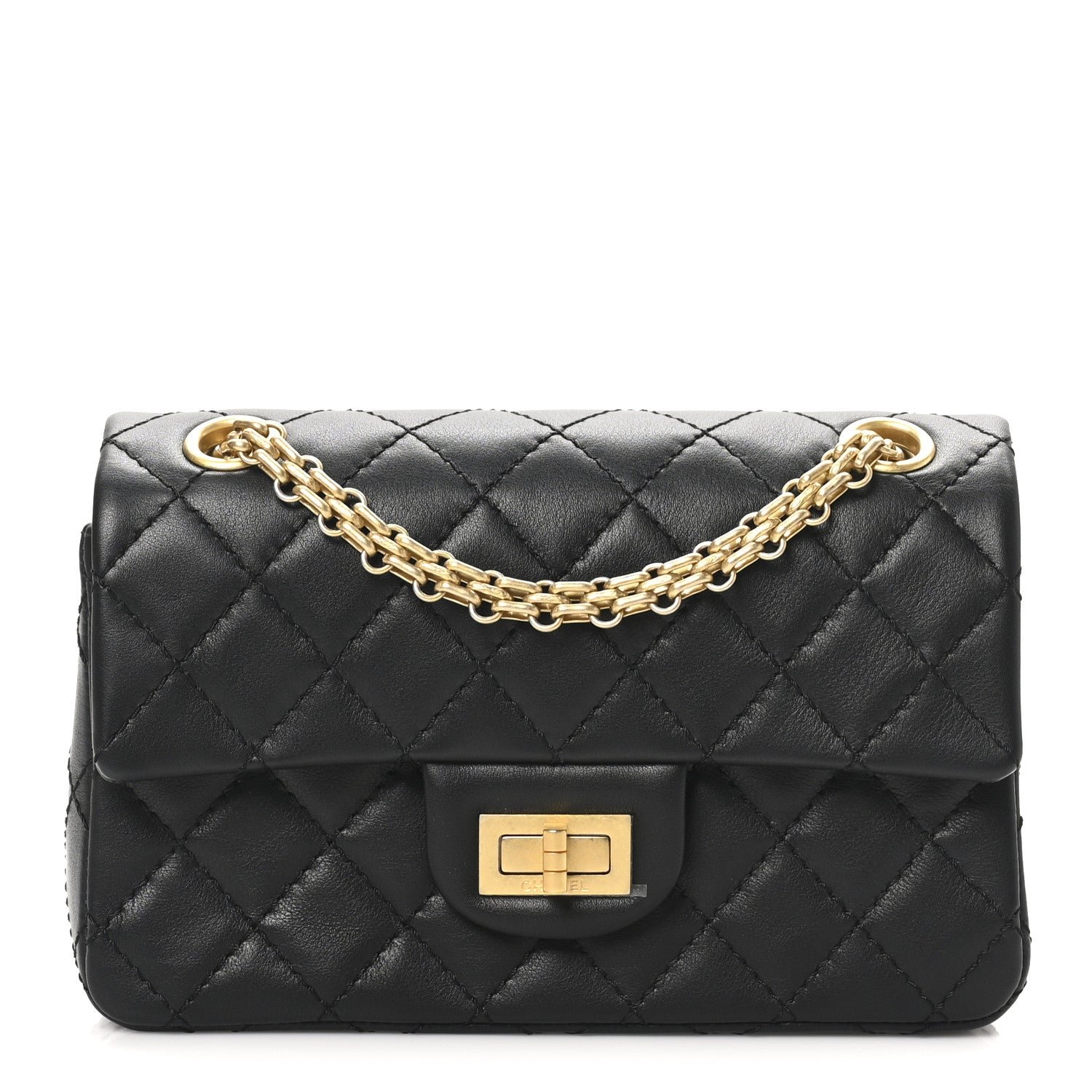 Chanel Calfskin Quilted 2.55 Reissue Mini Flap Black