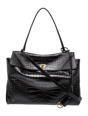 Embossed Leather Shoulder Bag