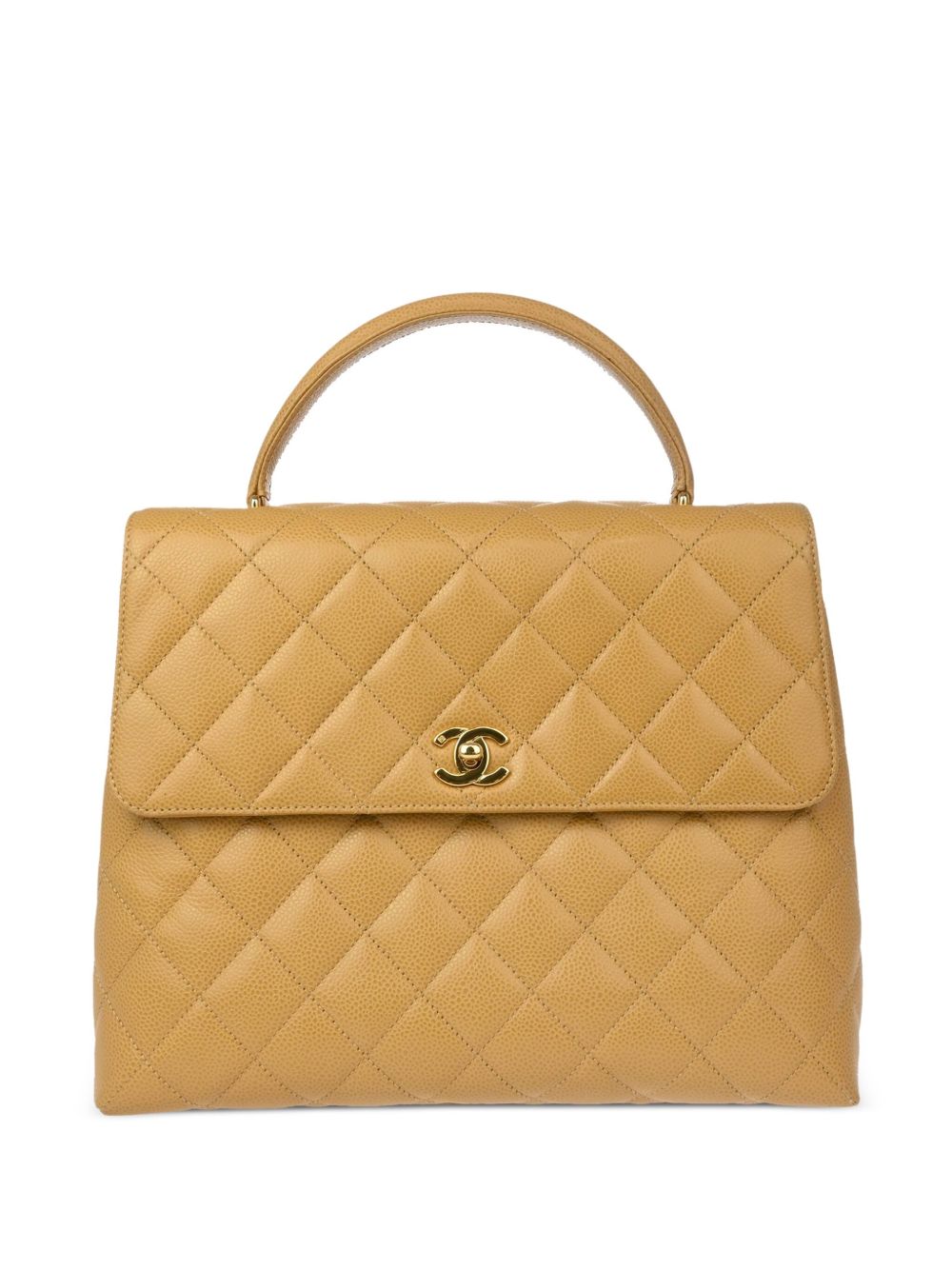 1998s medium quilted top handle bag