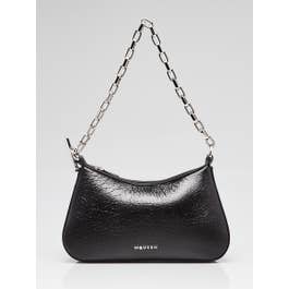 Alexander McQueen Alexander McQueen Black Leather T-Bar Mini Shoulder Bag