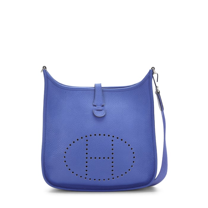 Hermes Blue Royal Clemence Evelyne I PM