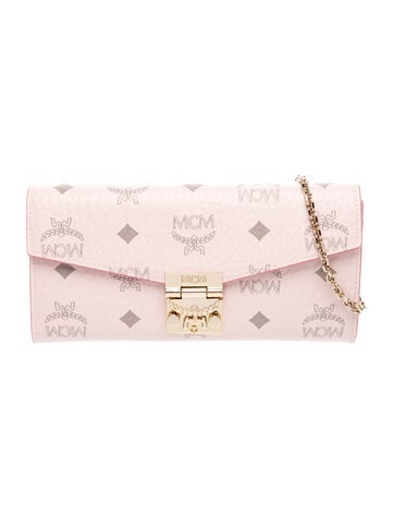 MCM Embossed Leather Clutch