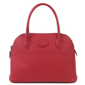 Hermes Good ( Rank AB) HERMÈS Bolide 27 Red Epsom Palladium hardware Square N (2010)