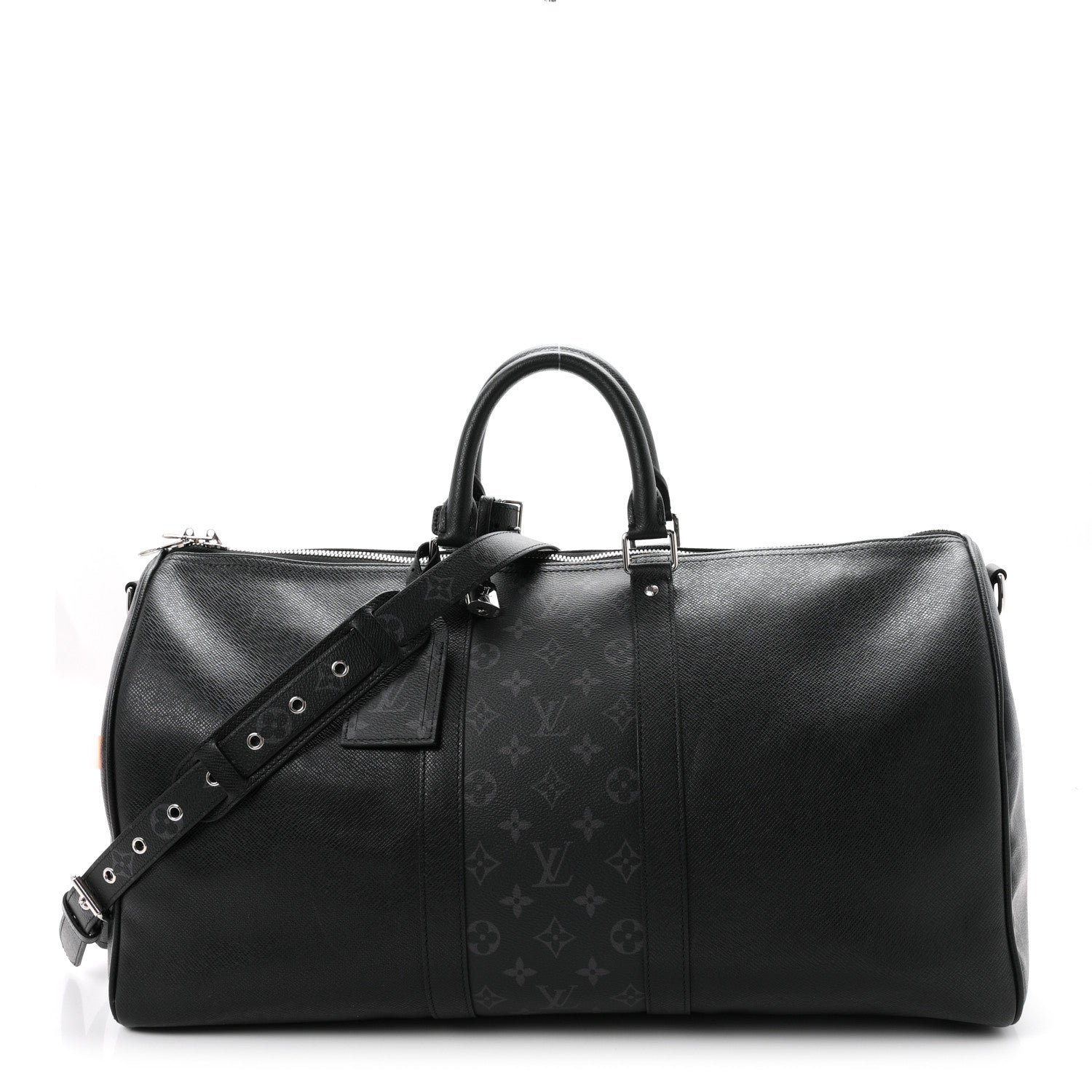 Louis Vuitton Taiga Monogram Eclipse Keepall Bandouliere 50 Black