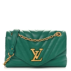 Louis Vuitton Calfskin New Wave Chain Bag MM NM Emerald