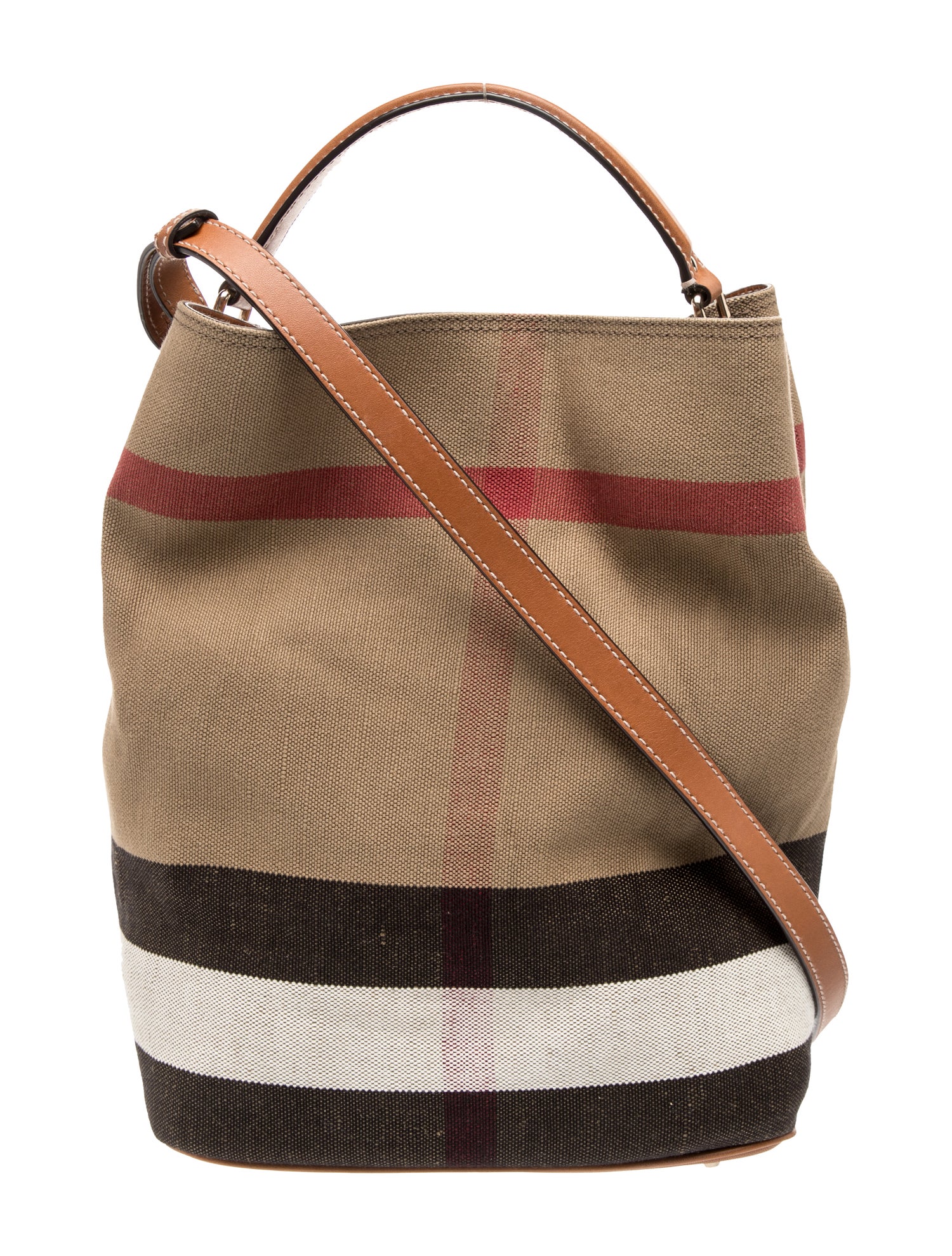 Exploded Check Bucket Bag