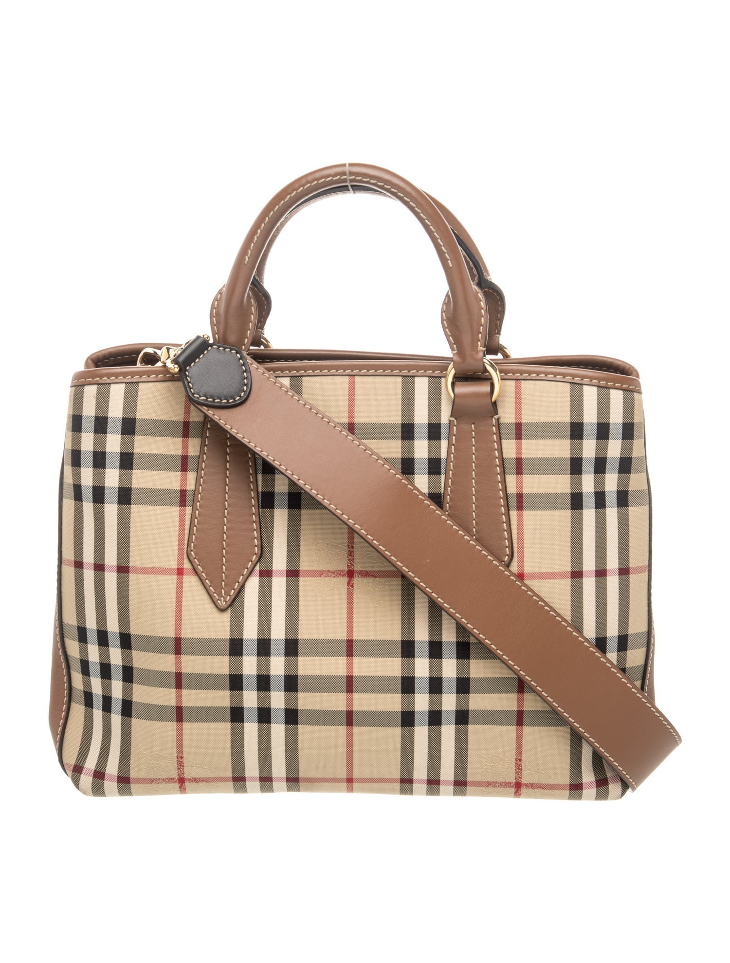 Haymarket Check Top Handle Bag