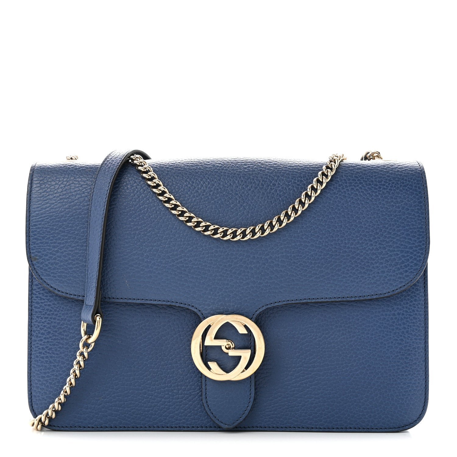 Gucci Dollar Calfskin Interlocking G Shoulder Bag  Caspian