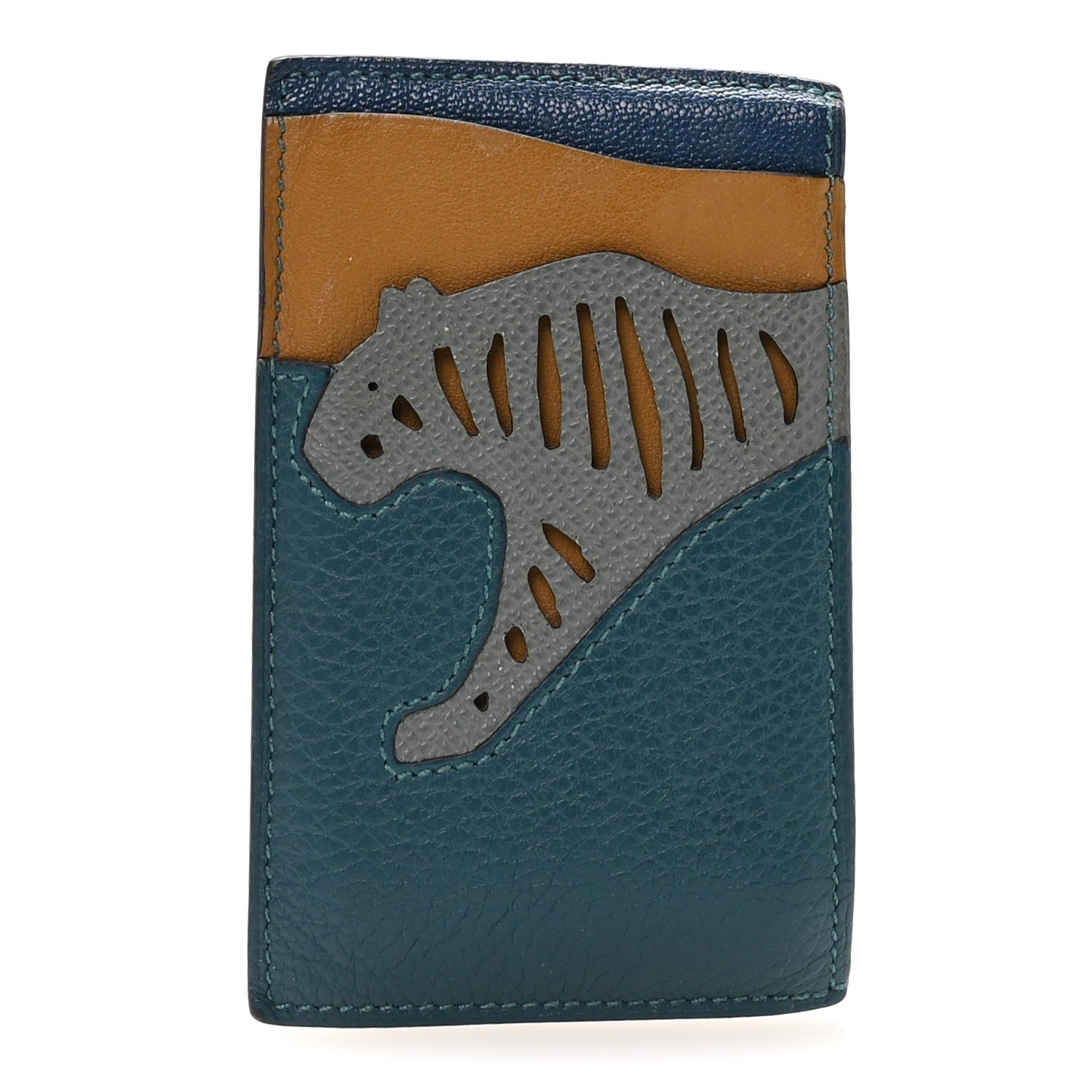 Hermes Togo Epsom Swift Mysore Rooroo 3CC Card Holder Vert Bosphore Amande Kraft Deep Bleu