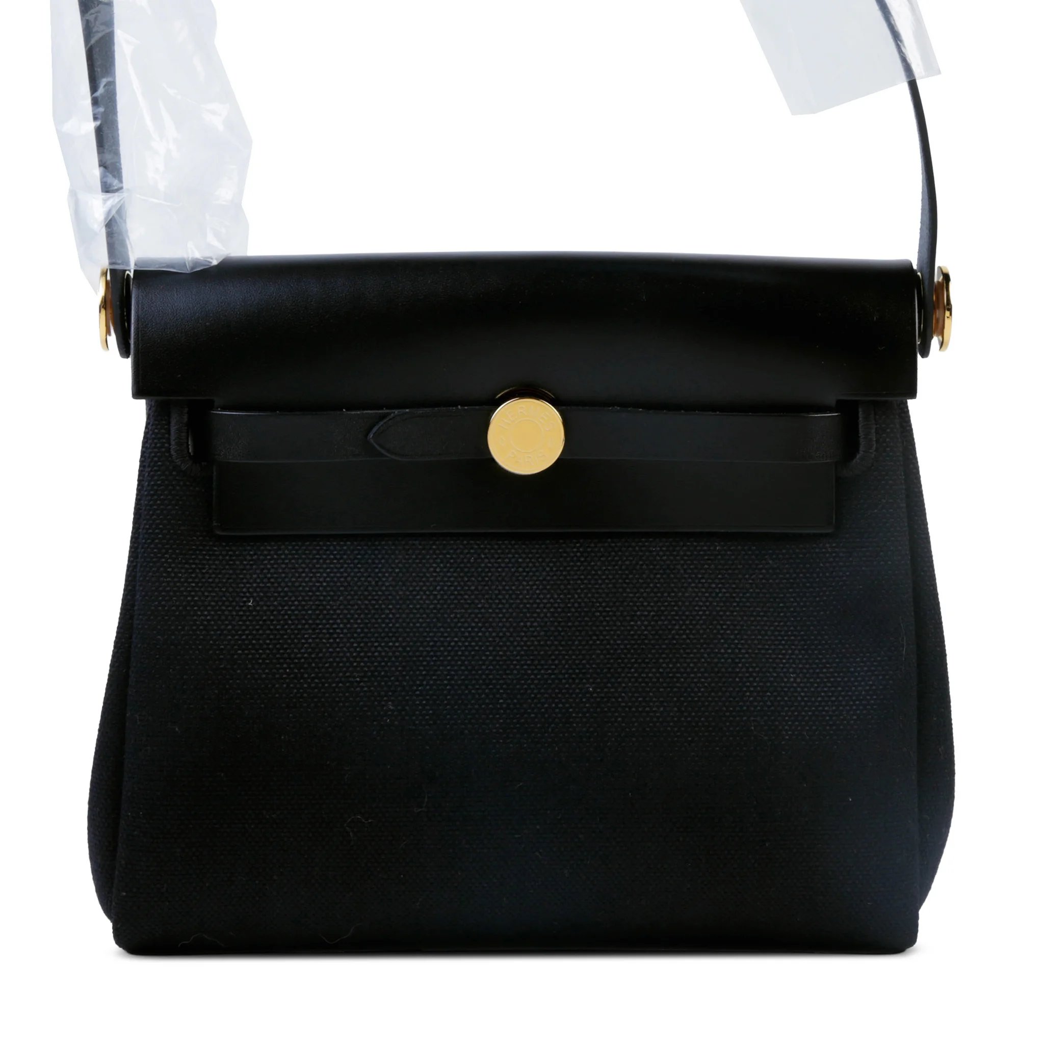 Unused ( Rank NS ) HERMÈS Herbag Zip Mini 20 Noir (89) Vache Hunter Canvas Gold hardware K (2025)