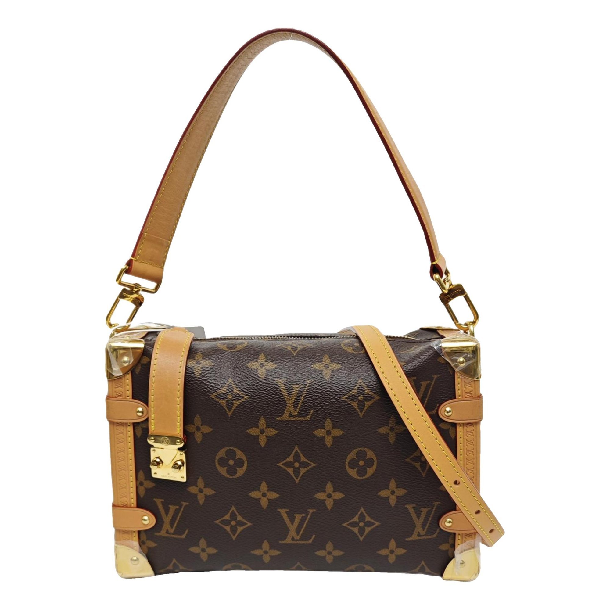 Side Trunk leather crossbody bag