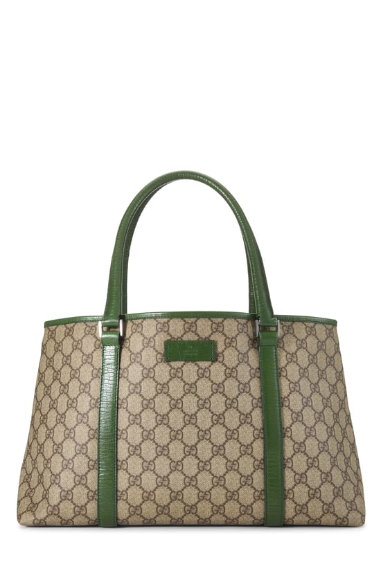 Green Original GG Supreme Canvas Tote